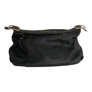 Cole Haan Bag Blue Stitching Details Top Zipper Closure Single Strap